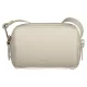  Dámska kožená kabelka Coccinelle, biela, crossbody, 22 x 13 x 10 cm