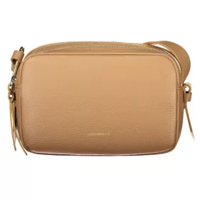    Dámska hnedá kožená kabelka Coccinelle, crossbody, 22 x 13 x 10 cm