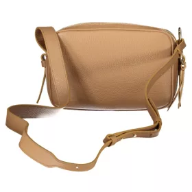    Dámska hnedá kožená kabelka Coccinelle, crossbody, 22 x 13 x 10 cm