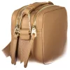  Dámska hnedá kožená kabelka Coccinelle, crossbody, 22 x 13 x 10 cm