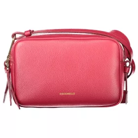    Dámska kožená kabelka Coccinelle červená, crossbody 22 x 13 x 10 cm