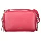  Dámska kožená kabelka Coccinelle červená, crossbody 22 x 13 x 10 cm