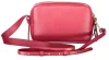  Dámska kožená kabelka Coccinelle červená, crossbody 22 x 13 x 10 cm