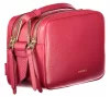  Dámska kožená kabelka Coccinelle červená, crossbody 22 x 13 x 10 cm
