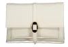  Dámska kožená kabelka Coccinelle, biela, crossbody, 25 x 16 x 10 cm