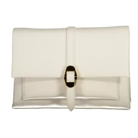    Dámska kožená kabelka Coccinelle, biela, crossbody, 25 x 16 x 10 cm
