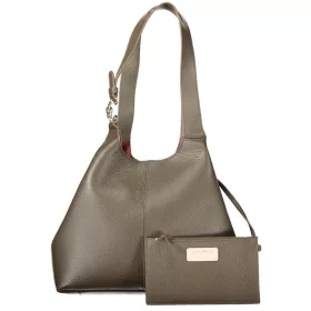   Coccinelle C-Easy sötét taupe női marhabőr hobó válltáska 30 x 25 x 10 cm