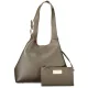 Coccinelle C-Easy sötét taupe női marhabőr hobó válltáska 30 x 25 x 10 cm