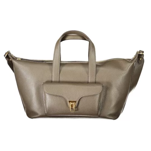 Coccinelle Beat Generation női taupe barna bőr kézitáska 30 x 21 x 15 cm