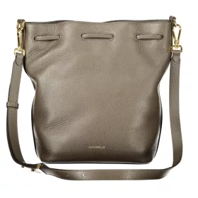   Coccinelle Beat Generation taupe bőr bucketbag, vödörtáska 27 × 21 × 14 cm