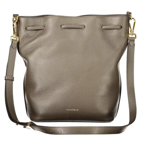 Coccinelle Beat Generation taupe bőr bucketbag, vödörtáska 27 × 21 × 14 cm