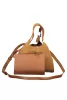 Coccinelle C-Easy konyakbarna velúr bőr női kisméretű válltáska 20 x 15 x 13 cm
