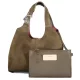 Coccinelle C-Easy sötét taupe velúr bőr női kisméretű válltáska 20 x 15 x 13 cm