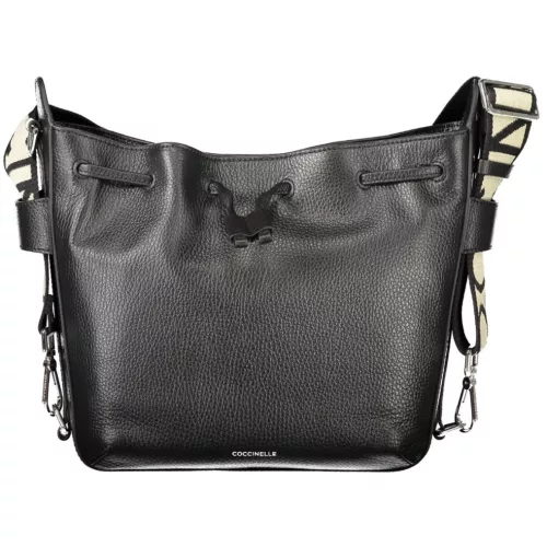  Coccinelle fekete női bőr vödörtáska, bucketbag 25 x 24 x 6 cm