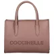 Coccinelle Myrtha26 mokkabarna női bőr tote bag, oldalpánttal 26 x 19 x 12 cm