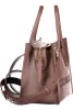 Coccinelle Myrtha26 mokkabarna női bőr tote bag, oldalpánttal 26 x 19 x 12 cm