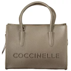   Coccinelle Myrtha26 sötét taupe női bőr tote bag, oldalpánttal 26 x 19 x 12 cm
