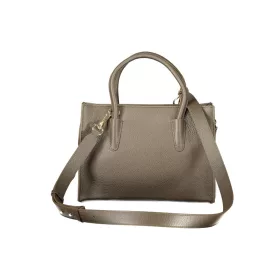   Coccinelle Myrtha26 sötét taupe női bőr tote bag, oldalpánttal 26 x 19 x 12 cm