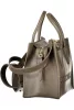 Coccinelle Myrtha26 sötét taupe női bőr tote bag, oldalpánttal 26 x 19 x 12 cm