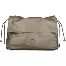   Coccinelle Lidia sötét taupe női bőr oldaltáska 31 x 21 x 10 cm