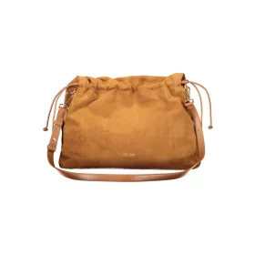   Coccinelle  Lidia Suede konyakbarna női velúr bőr válltáska 38 x 27 x 11 cm