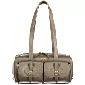   Coccinelle Mavery Pocket taupe női bőr válltáska 30 x 14 x 14 cm