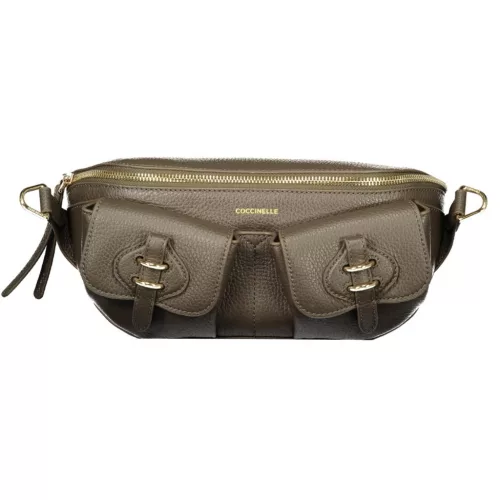 Coccinelle Mavery Pocket taupe női bőr övtáska 28 × 10 × 8 cm