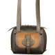 Coccinelle Mavery Pocket sötét taupe-konyak női marhabőr válltáska 16 x 14 cm