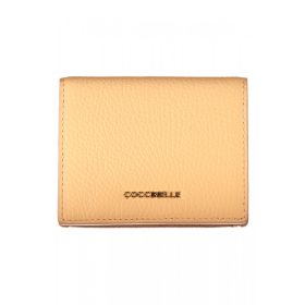    Dámska kožená peňaženka Coccinelle broskyňovej farby 11 x 8 x 2,5 cm