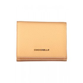    Dámska kožená peňaženka Coccinelle broskyňovej farby 11 x 9 x 3 cm