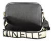  Dámska čierna kožená crossbody kabelka Coccinelle 22 x 7 x 17 cm