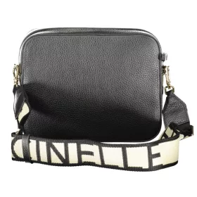    Dámska čierna kožená crossbody kabelka Coccinelle 22 x 7 x 17 cm