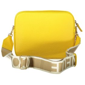   Dámska kožená kabelka cez rameno Coccinelle žltá, párty taška 22 x 17 x 6 cm