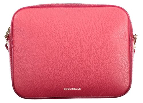  Dámska kabelka cez rameno Coccinelle červená, párty taška 22 x 17 x 6 cm