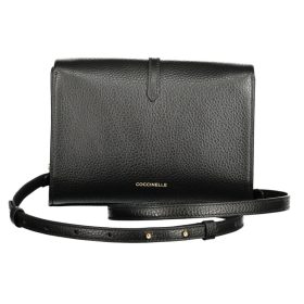    Dámska kožená kabelka cez rameno Coccinelle čierna 20 x 14 x 7 cm
