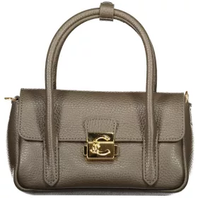    Coccinelle U4K C-Me Lock sötét taupe bőr női kézitáska, oldalpánttal 20 x 11 x 6 cm