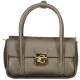  Coccinelle U4K C-Me Lock sötét taupe bőr női kézitáska, oldalpánttal 20 x 11 x 6 cm