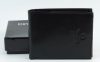  Čierna pánska kožená peňaženka Emporio Valentini s klipom vo vnútri 13x9,5 cm