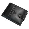  Emporio Valentini komplexný remienok čierna pánska kožená peňaženka 12,5x9,5 cm