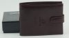  Emporio Valentini komplexný remienok hnedá kožená pánska peňaženka 12,5x9,5 cm