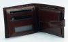  Emporio Valentini komplexný remienok hnedá kožená pánska peňaženka 12,5x9,5 cm