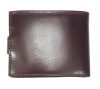  Hnedá pánska kožená peňaženka Emporio Valentini s komplexným remienkom 12 x 9 cm