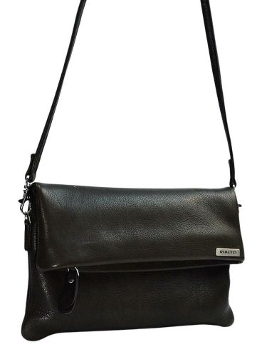  Čierna dámska kožená taška cez rameno Rialto 25 x 16 cm