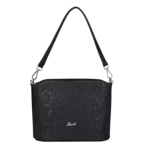    Karen Ranie béžovo-krokodová, dámska kabelka z vláknitej kože, taška cez rameno