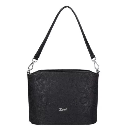  Karen Ranie béžovo-krokodová, dámska kabelka z vláknitej kože, taška cez rameno