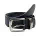 Čierny pánsky kožený opasok, 140 cm