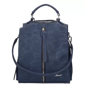    Karen Oliwia čierno-grafitová dámska vláknitá kožená kabelka, taška cez rameno