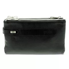  Čierna pánska kožená taška do auta Giudi, aktovka