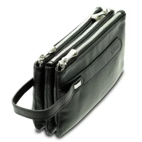  Čierna pánska kožená taška do auta Giudi, aktovka