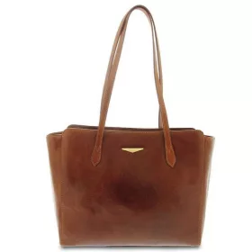    Dámska kožená kabelka cez rameno Giudi, Vacchetta 38 × 26,5 cm